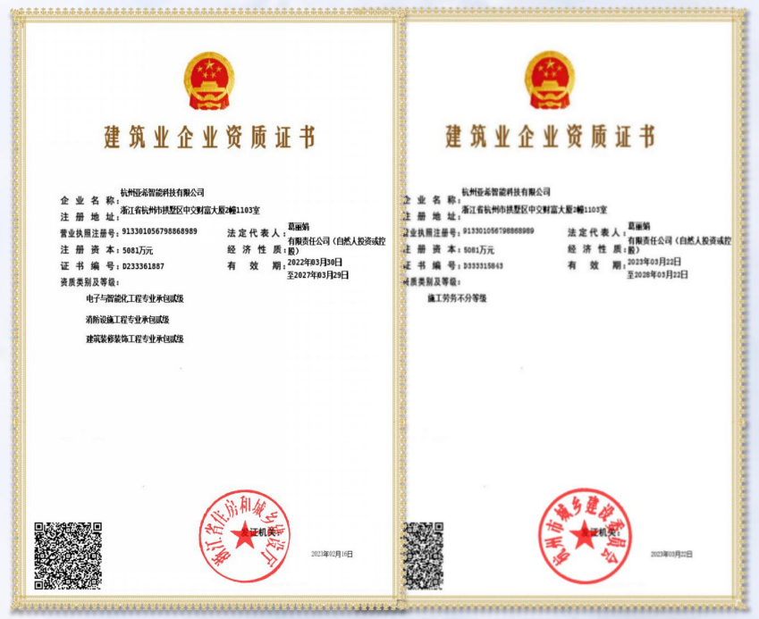 建筑資質(zhì)證書